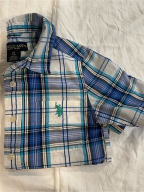 Boys Ralph Lauren Blue Plaid Button-Up Shirt